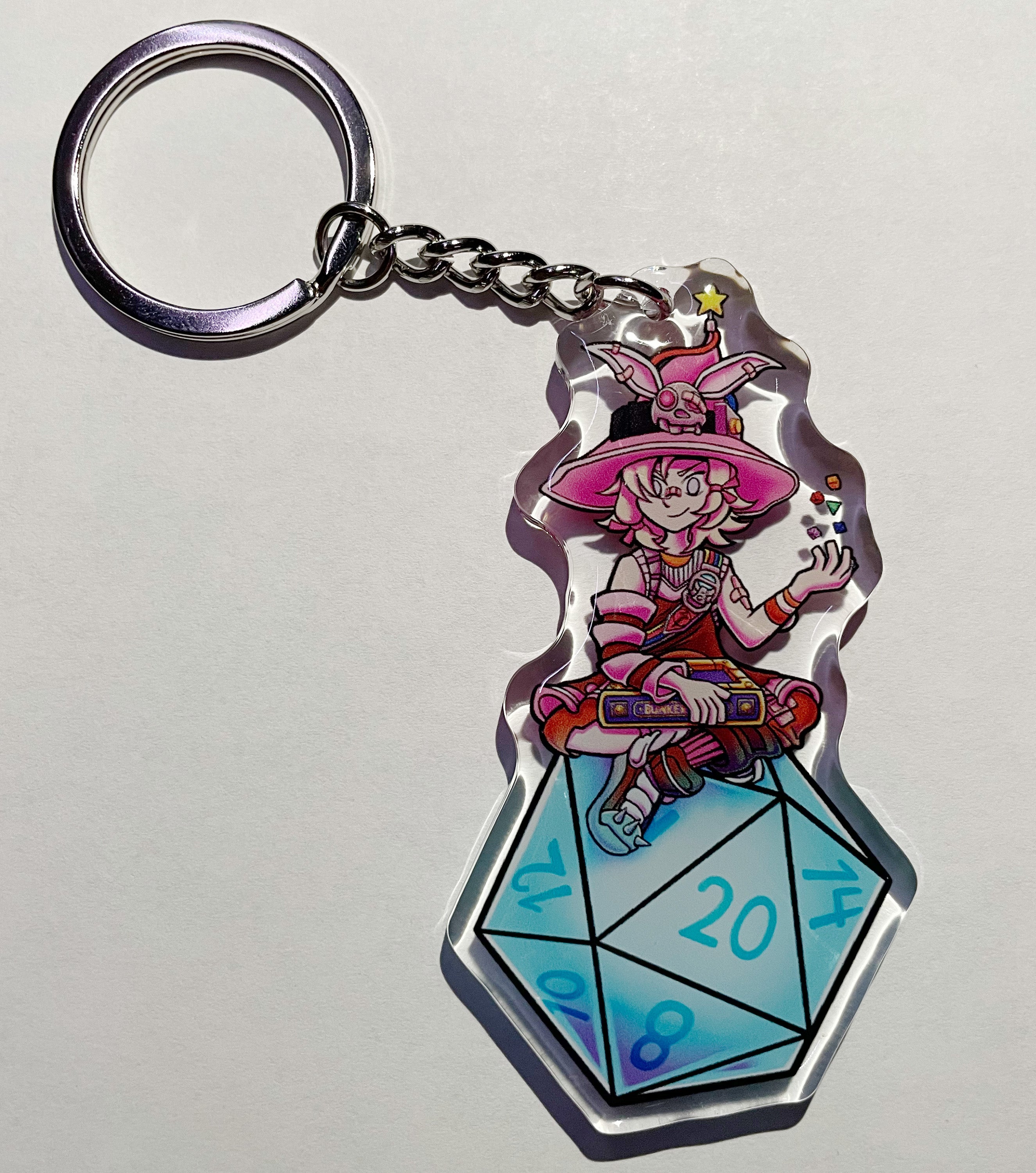 Tiny Dungeon Master Keychain Double Sided Epoxy Acrylic 3"